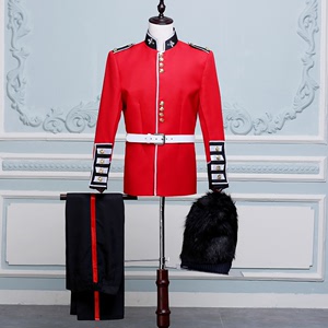 men's jazz dance suit blazers Royal dress guard British guard of honor Prince William European Court male soldier