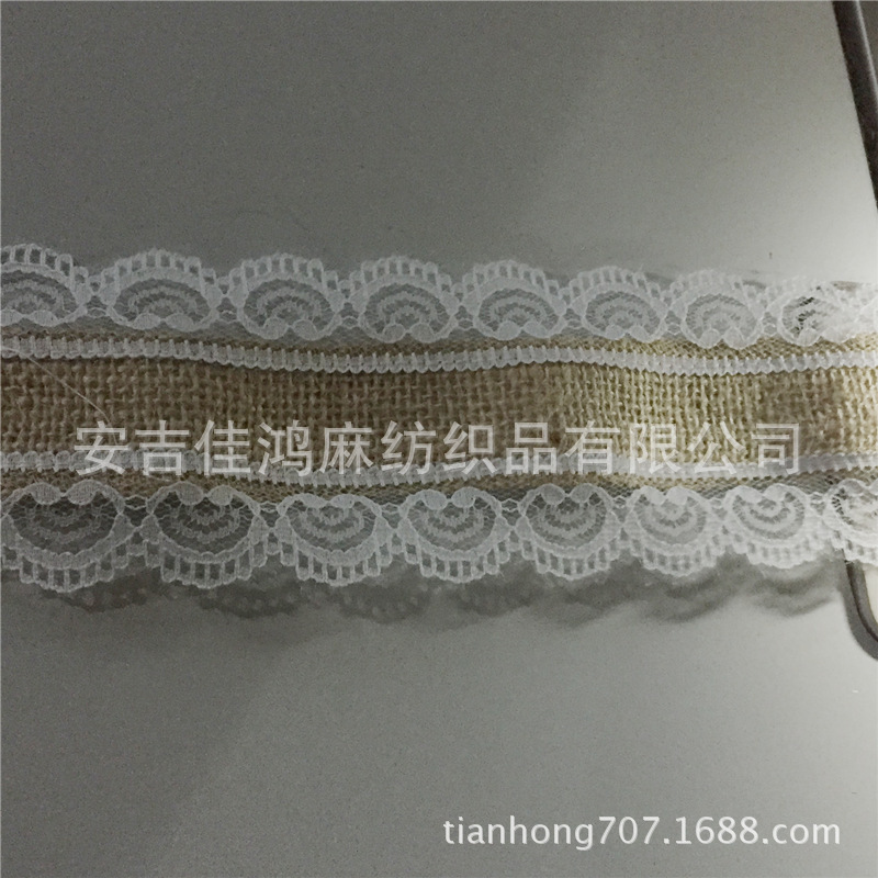 蕾丝麻卷心型两边款1