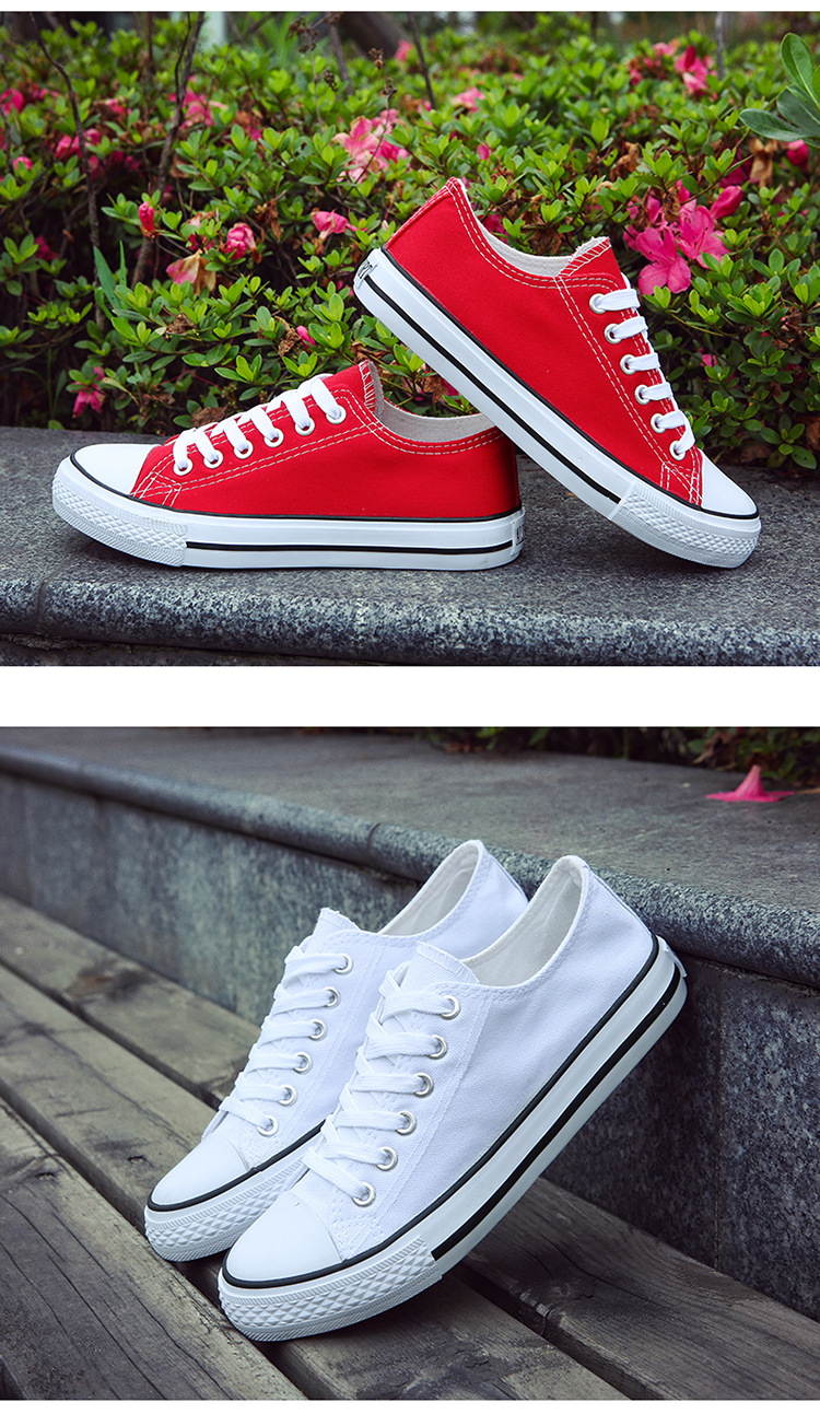 Pudding Korea  Korean  fashion Classic canvas shoes  Red 