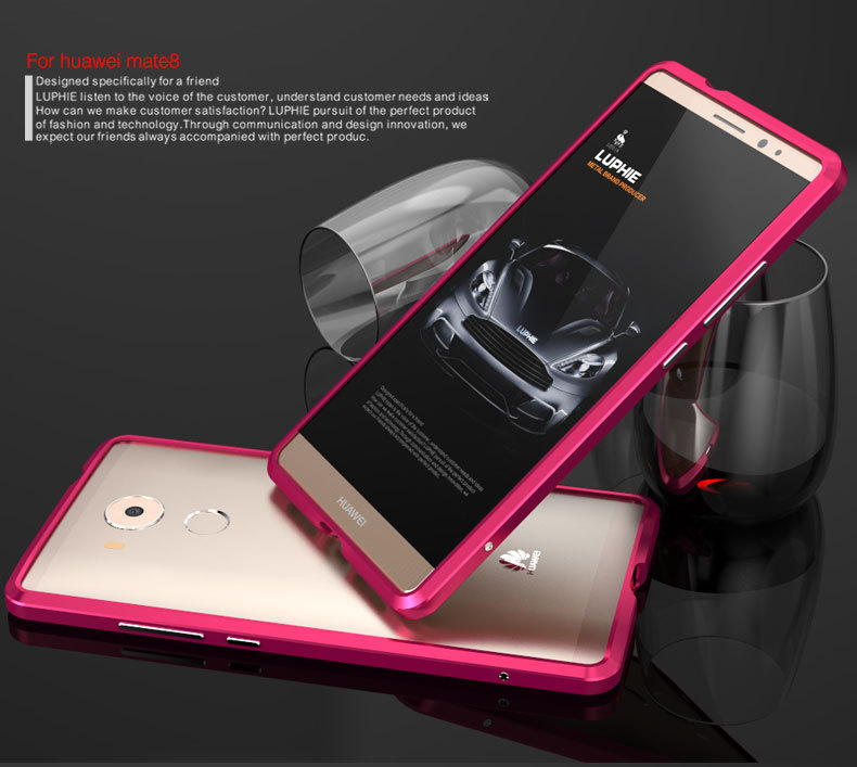 Luphie Blade Sword Slim Light Aluminum Bumper Metal Shell Case for Huawei Mate 8