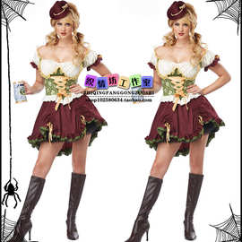 德国绿色啤酒节服装 女款促销服 万圣节cosplay服装 制服诱惑代发