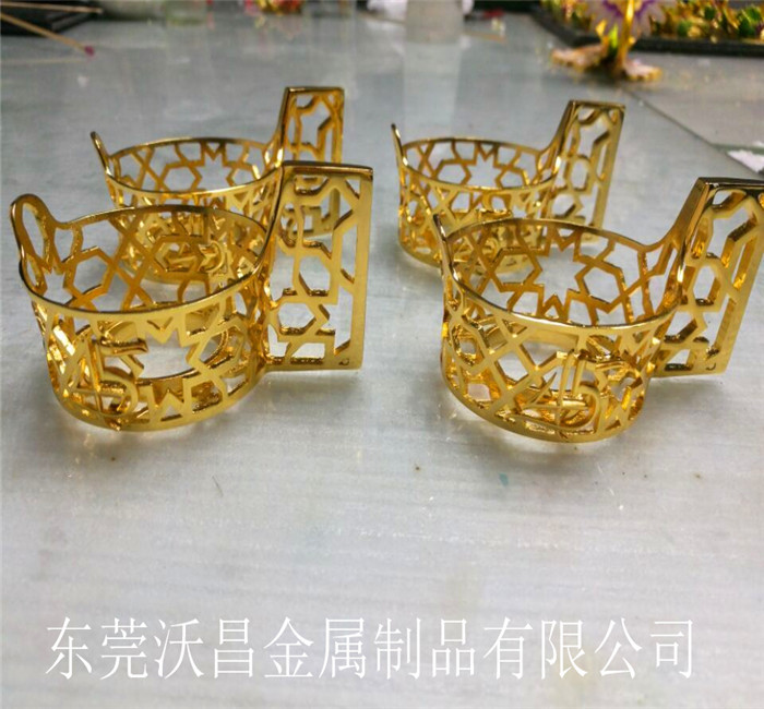 镁锌合金仿金茶杯底座  锌合金玻璃杯底座加工定制