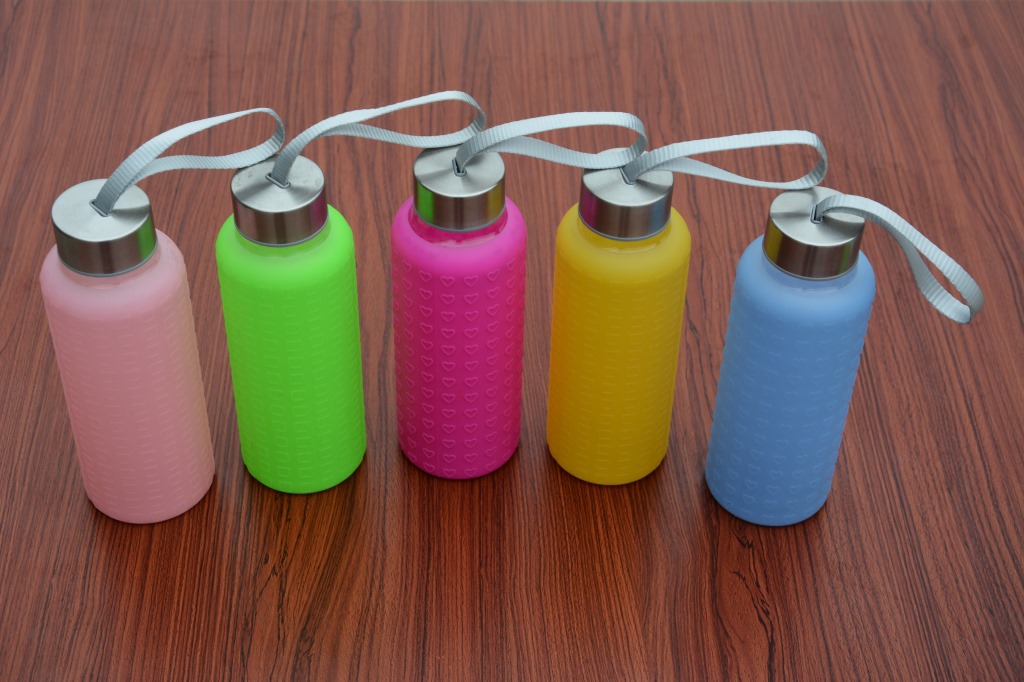 875154301硅胶套水杯硅胶提手硅胶带运动水瓶硅胶水壶硅胶水瓶