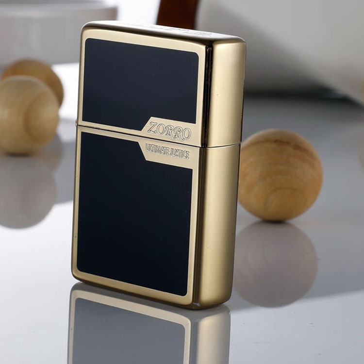ZORRO佐罗打火机铜时尚创意砂轮煤油打火机色块可刻字加广告logo
