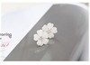 Fashionable acrylic small earrings, Korean style, flowered