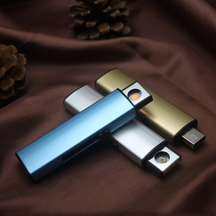 Алюминиевый сплав Push Double -Sided Sigarette Heater Creative Personals Wind -Crese USB Зарядка легкий подарки по продвижению по службе