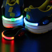 現貨led發光鞋夾燈鞋配件夜跑運動閃光反光跑步燈來樣可定制logo