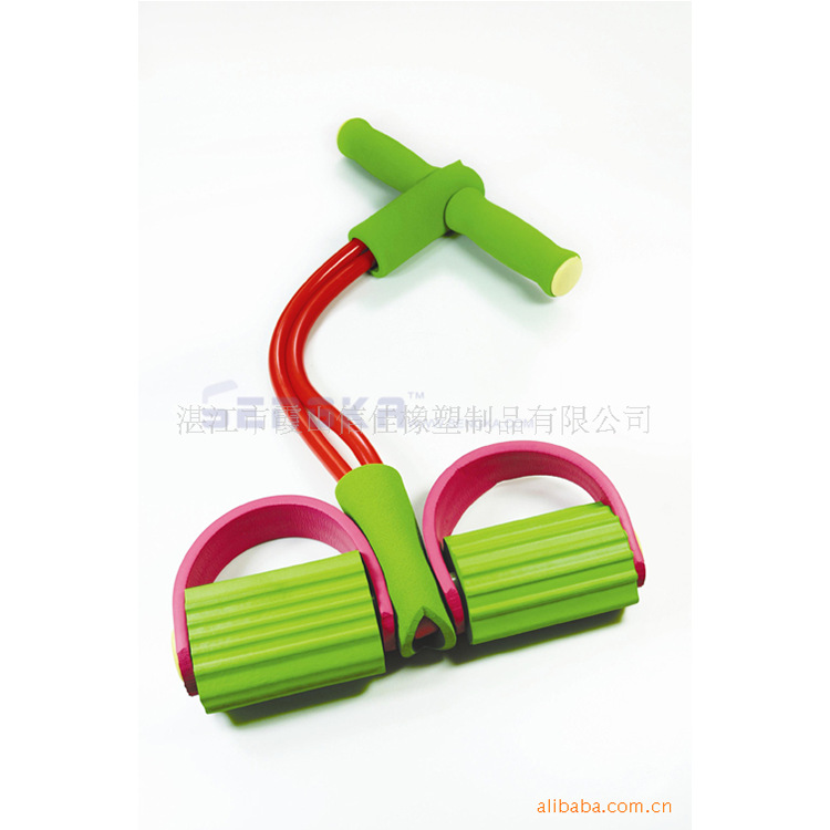 厂家供应 高强度脚踏塑身拉力器 运动健身拉力绳