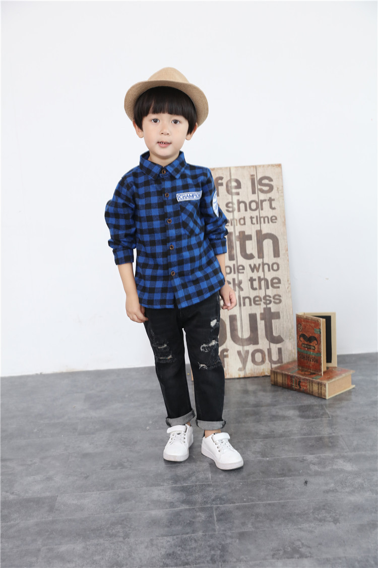 Chemise garcon à manche longue - Ref 2077353 Image 10