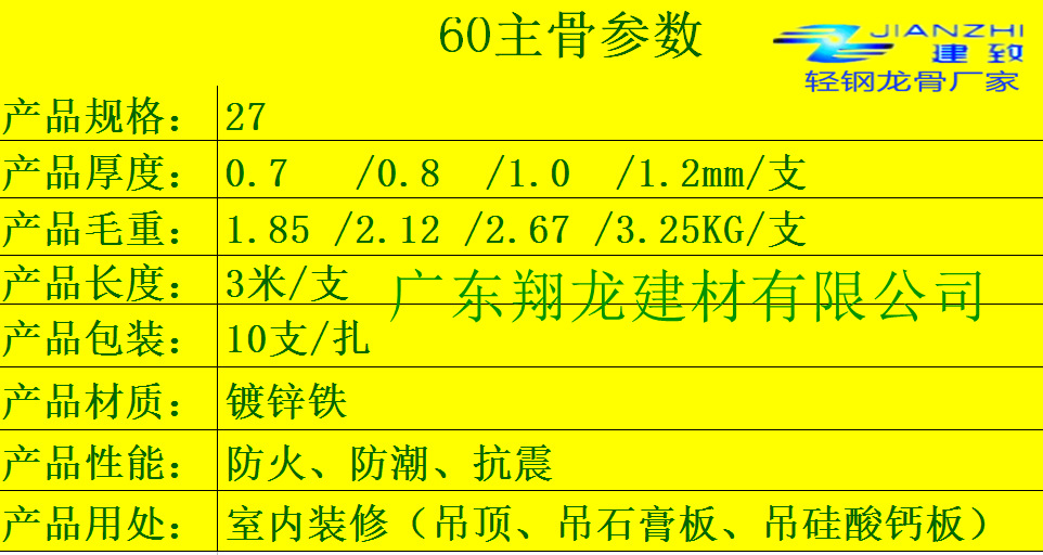 60主骨27参数