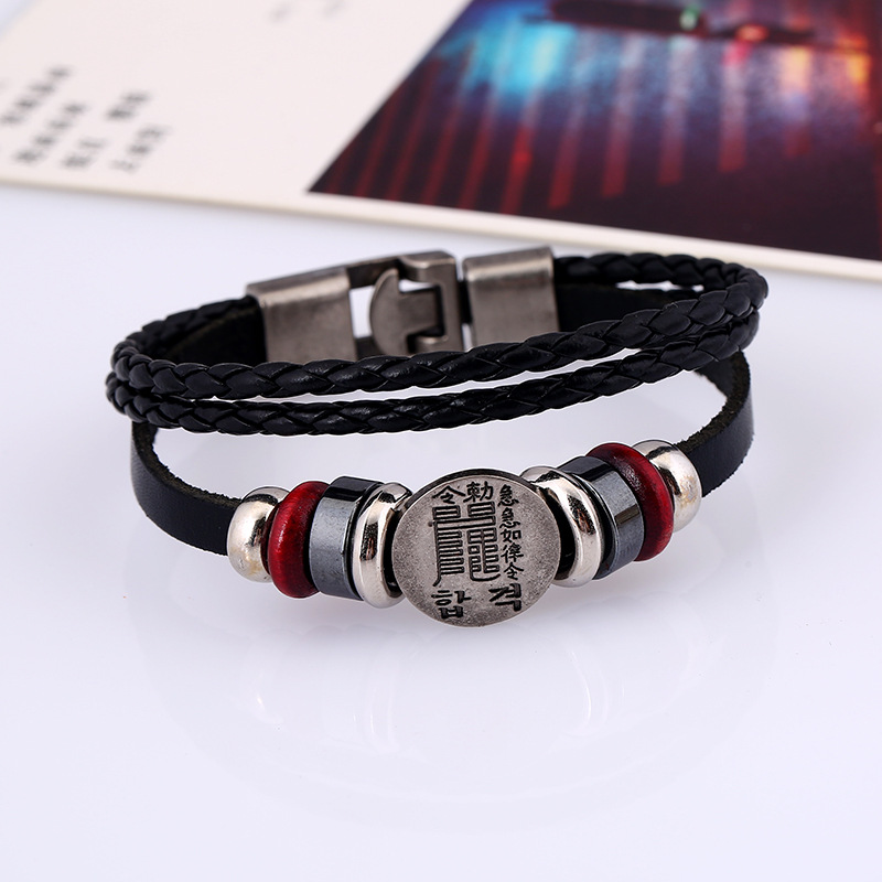 Jewelry Buckle Woven Leather Bracelet Popular Bracelet Jewelry Leather Bracelet display picture 2