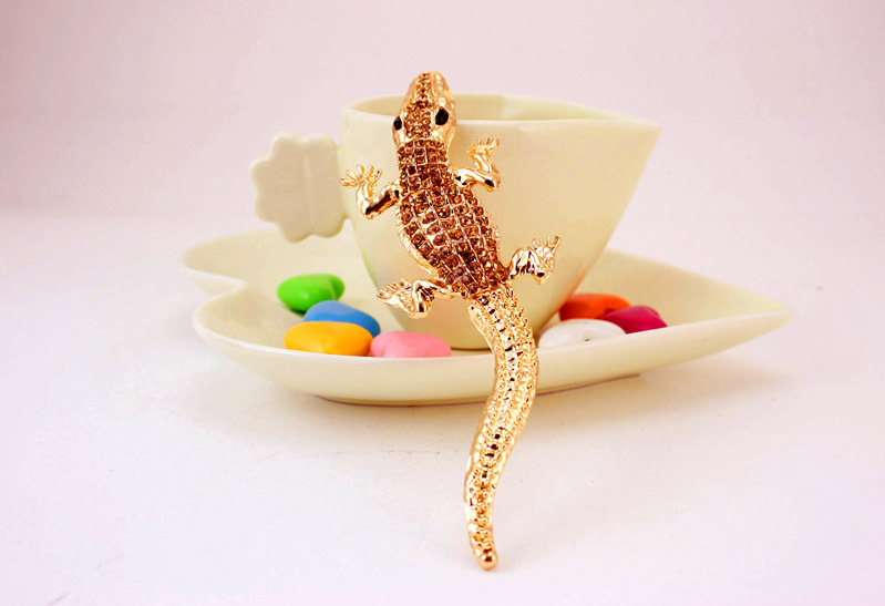 39g Weight Alloy, Metal Material Animal Pattern Unisex Gender  Alloy Alligator Car Keychain 4