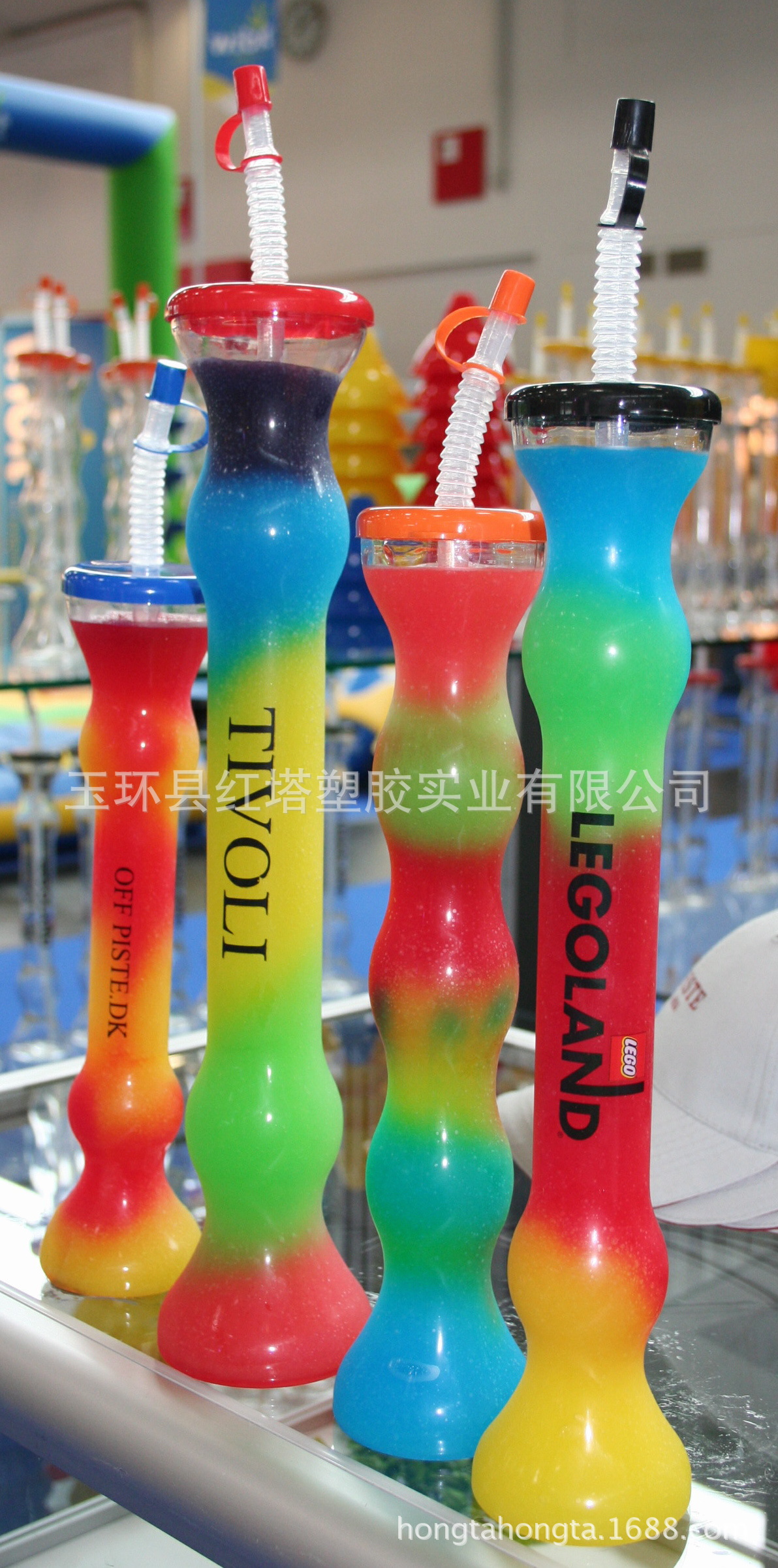 yard glass吸管杯异形杯长形杯 果汁饮料外卖打包特色杯