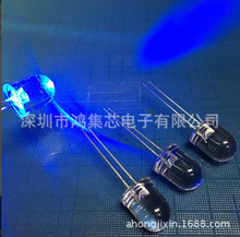 10mm单闪白发蓝色通电自动闪烁高亮直插LED灯珠发光二极管1.5HZ