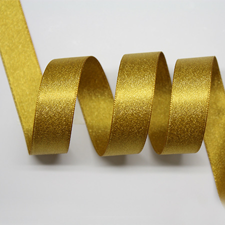 Yao Ming cinta regalo embalaje satén cinta de trama dorada 3,8 CM accesorios para el cabello cinta de trama dorada hecha a mano al por mayor