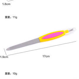 厂家供应双头橡塑锉 多功能指甲锉 死皮修剪去死皮铲+指甲挫刀