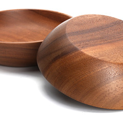 Sangsi wood whole fruit salad bowl, original wood deep dish, wooden bowl, wind wood bowl, wooden plate, wooden bowl spoon fork set tableware 