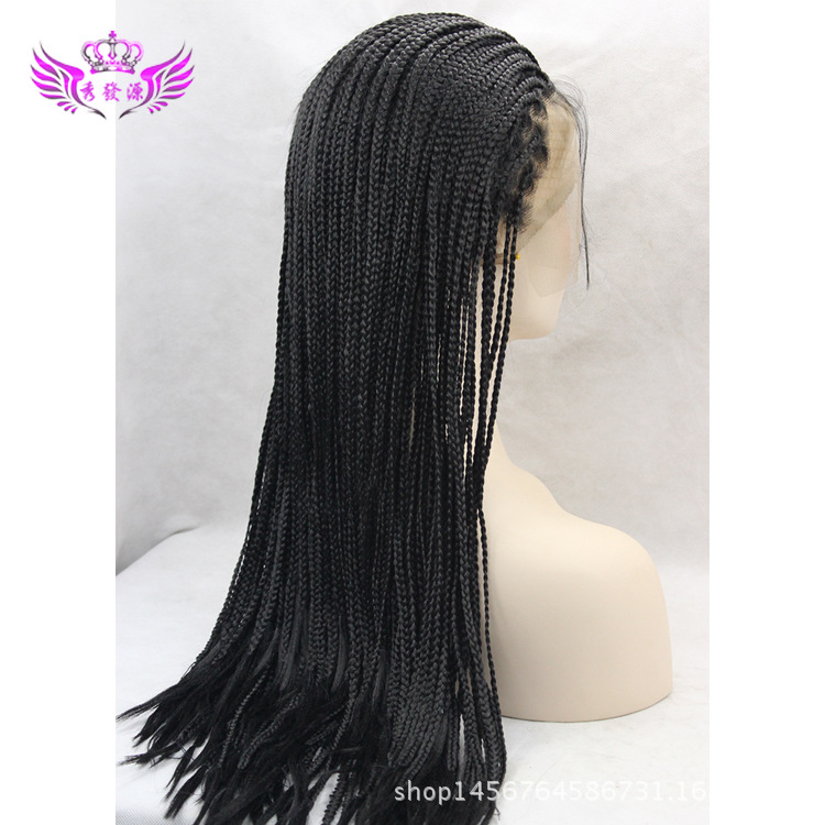 Chemical fiber high temperature silk wig 3-strand braid wig Headcover