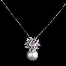 韓國原單微鑲鋯石珍珠項鏈 唯美氣質新娘飾品 30704102