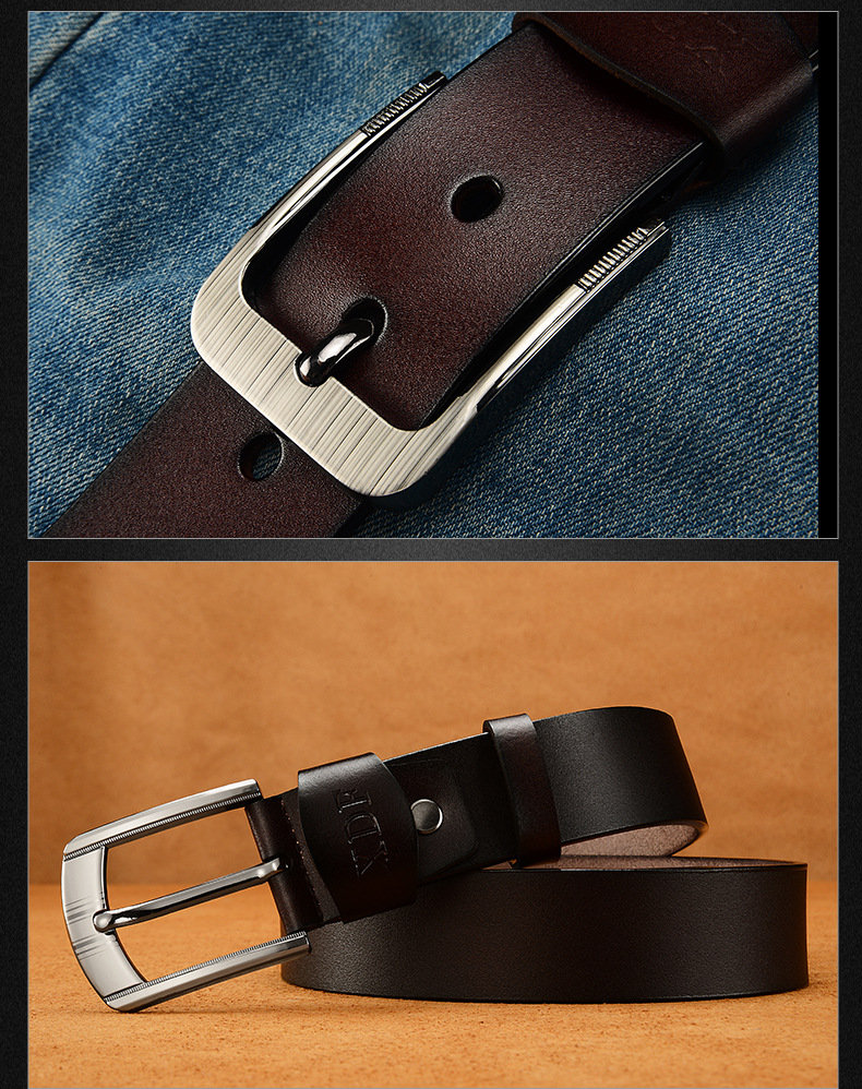 2024 Hot Selling European and American New Men's Needle Button Belt Fashion and Casual Versatile Retro Cowhide Jeans Belt Men's Pants Belt_voghion.com