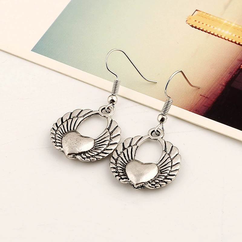 Пretro глянцевые серьги с сердцем, Aliexpress, ebay, оптом