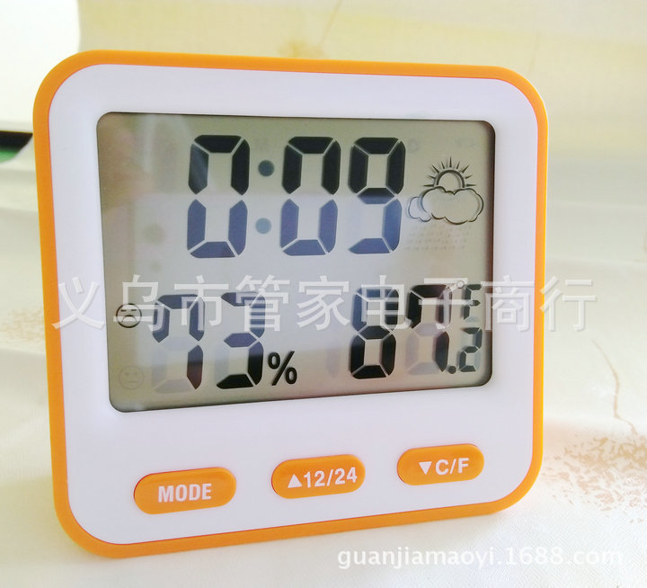 大屏幕电子温湿度计 家用室内温度 计温湿度表 农历闹钟显示详情11