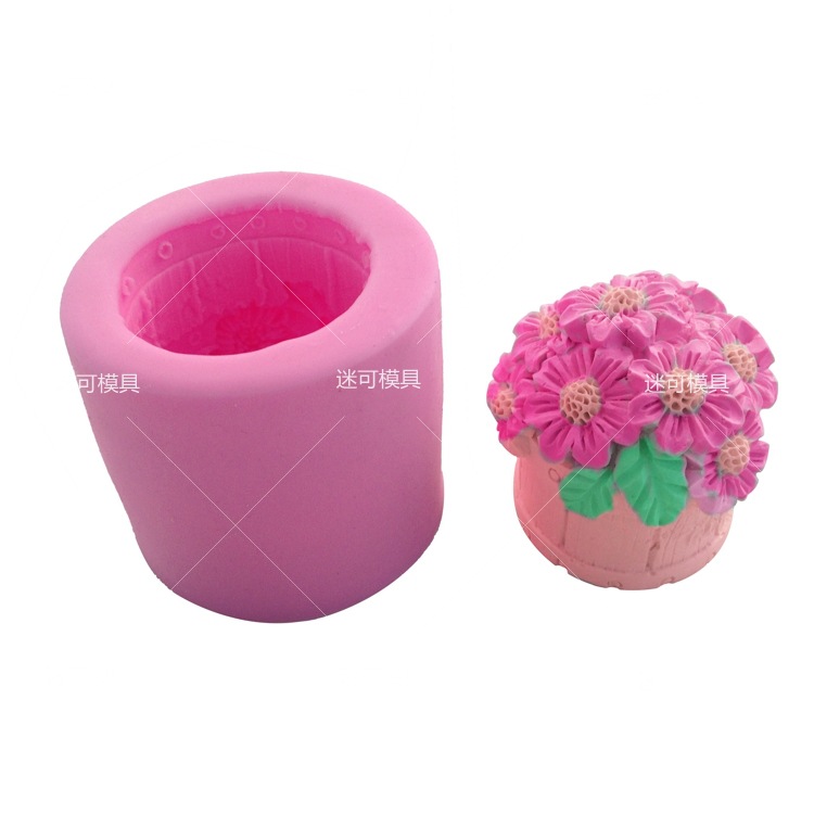 Columnar flor bola exportación pastel molde líquido fondant silicona molde pastel decoración herramienta