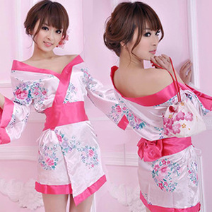 Fun cherry blossoms kimono DS performance collar dance photo studio sauna bathrobe nightdress uniform temptation