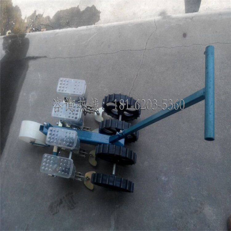 人力四行播种机价格 手提式播种机 菠菜精播机