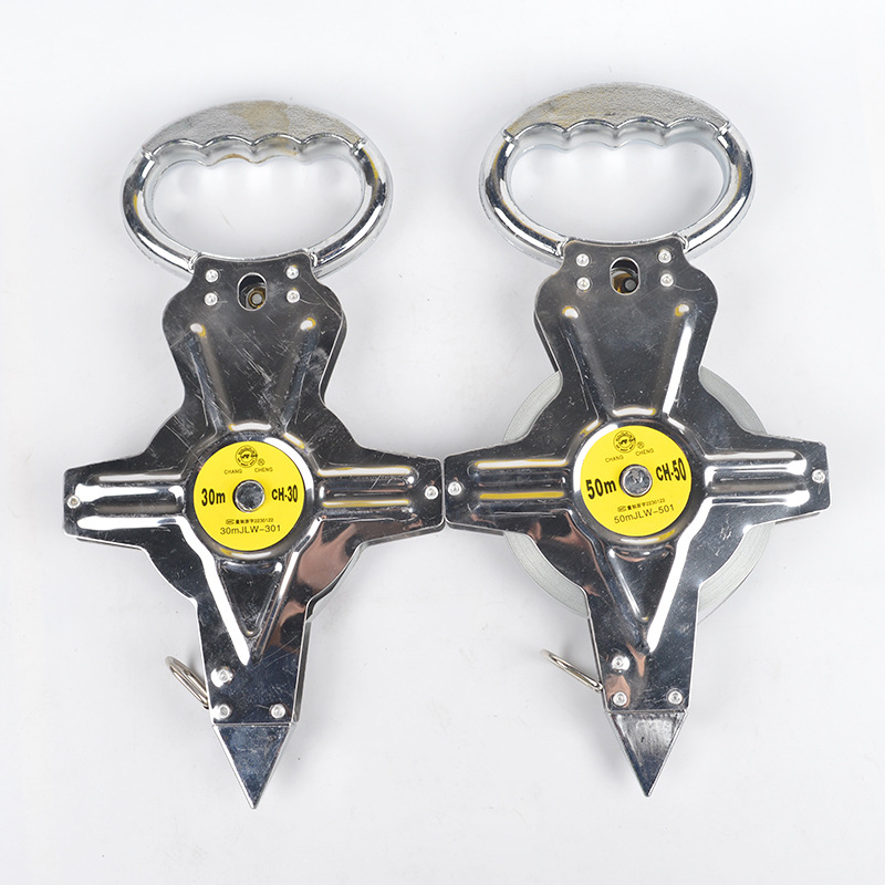 宏峰牌50m30m12.5宽条合金架子尺 公制加厚手摇架子尺不锈钢卷尺