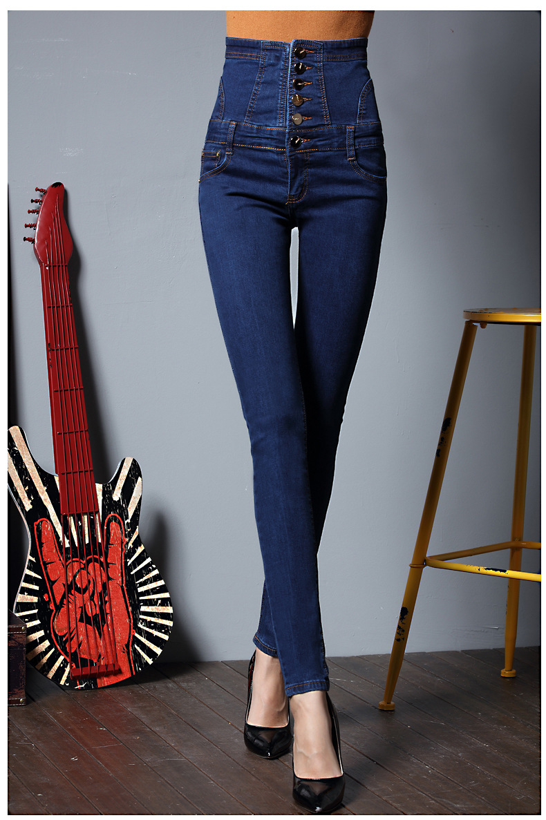 Extra Large Size High Waist Jeans  NSDT9108