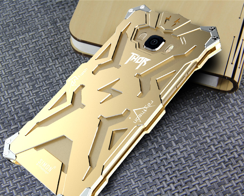 SIMON THOR Aviation Aluminum Alloy Shockproof Armor Metal Case Cover for Samsung Galaxy J3 & J3 Pro