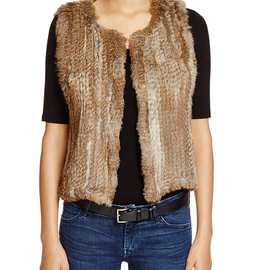 YR-289外贸基本款密编兔毛百搭皮草背心 电商货源 厂家直销