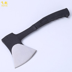 One-piece camping ax, plastic-coated non-shaking hand ax, outdoor self-rescue camping hand ax, ax