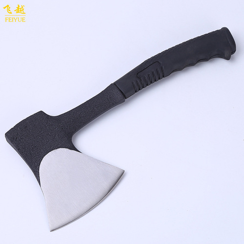 One-piece camping ax, plastic-coated non-shaking hand ax, outdoor self-rescue camping hand ax, ax