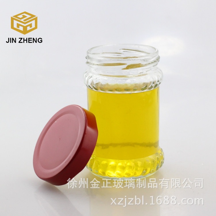 玻璃瓶定做批发 200ml食品级高白料豆瓣酱瓶辣椒酱瓶酱菜芝麻酱瓶