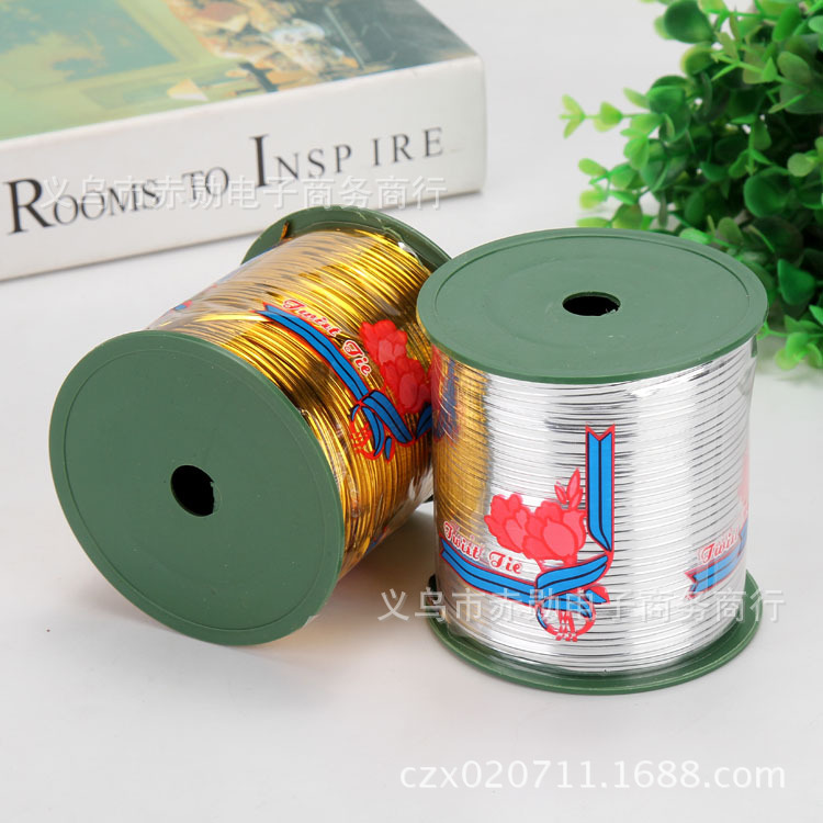 厂家批发铁丝金银彩色扎丝 扎带扎线 糖果食品礼品包装封口扎绳