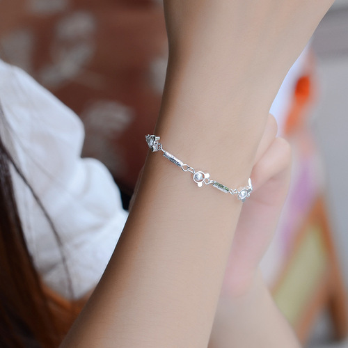 Micro Store New Product Supplier Direct Sales, Supports Dropshipping High-Quality Silver Mickey Mouse Cartoon Bracelet Accessory
