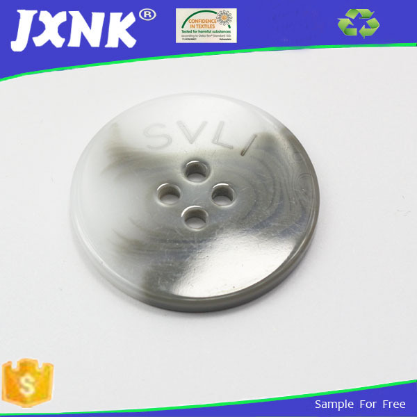 Factory wholesale high-grade lettering hand sewing buckle round four-hole button overcoat buckle