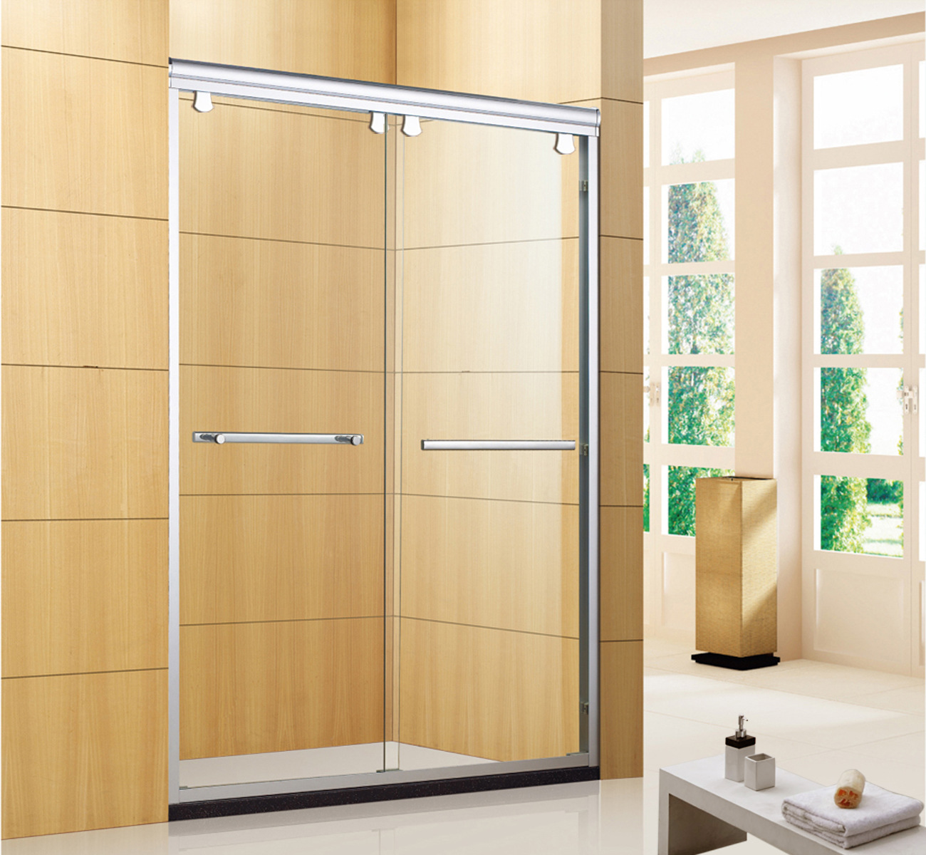 Shower Room Font activity Sliding door screen partition simple and easy customized Toughened glass door direct deal