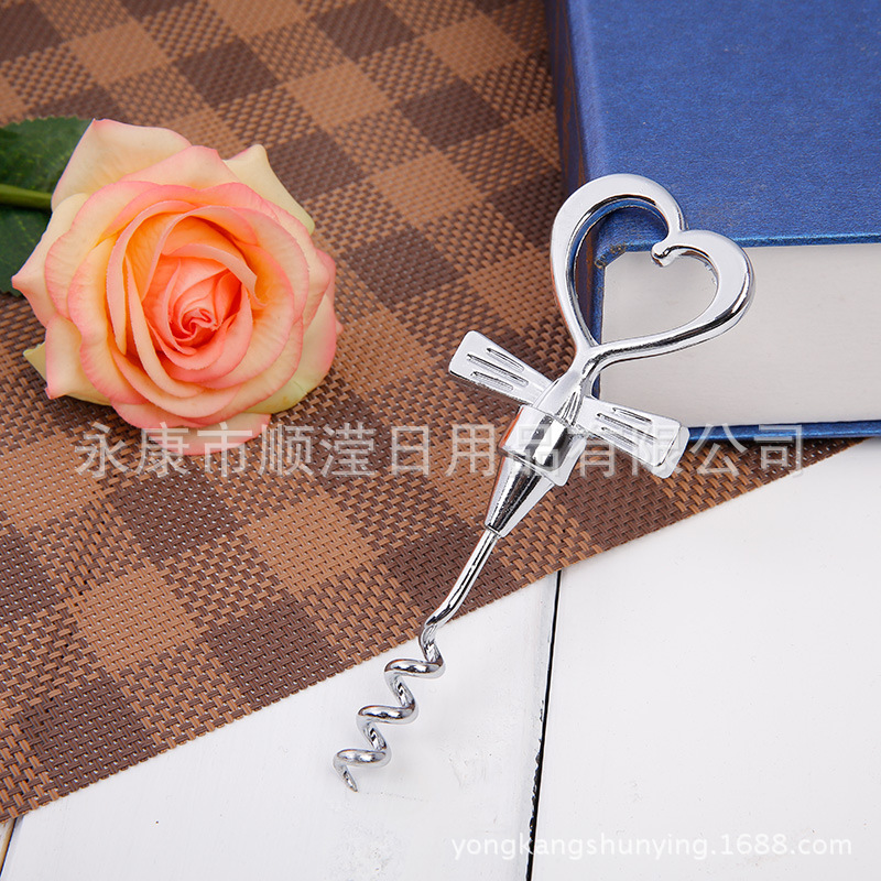 廠家批發紅酒開瓶器  心型紅酒開瓶工具   鋅合金紅酒啓酒器