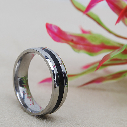 Beijing Love Story Same Style Mirror Double Beveled Magic Glue Titanium Steel Ring Stainless Steel Ring Factory Direct Sales
