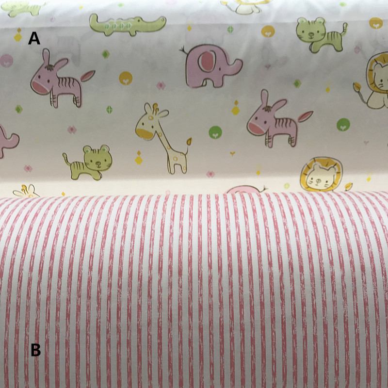 动物粉AB 斜纹纯棉卡通布料 全棉床品面料 布料批发