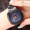 Steel belt, women's watch, waterproof quartz trend fashionable retro men's watch