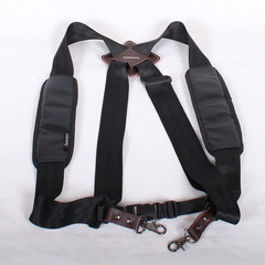 Easy-to-disassemble drum strap cowhide polyester thick sponge African drum back strap double back strap instrument hand drum shoulder strap Amazon