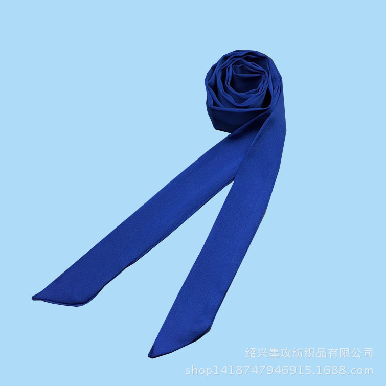 工厂定制2016年新款式流行领巾 纯色女士配饰小丝巾 价格便宜