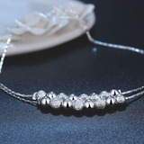 Креативный аксессуар, браслет на ногу из жемчуга, матовые милые модные четки из круглых бусин, в корейском стиле