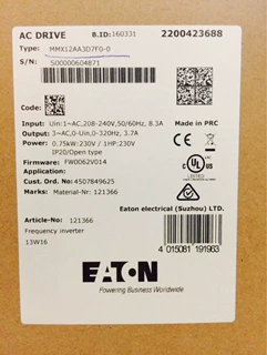 EATON MMX12AA3D7F0-0 0.75KW高效电动机