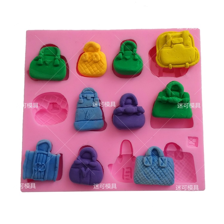 Molde para hornear pastel fondant herramienta líquido 3D molde de silicona Nueva Bolsa forma decoración la torta