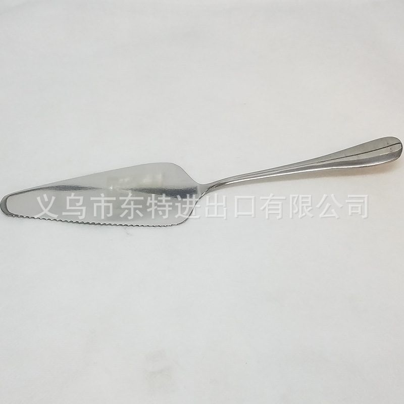 不锈钢蛋糕铲披萨芝士刀带齿三角刮刀烘培工具煎饼铲详情图2